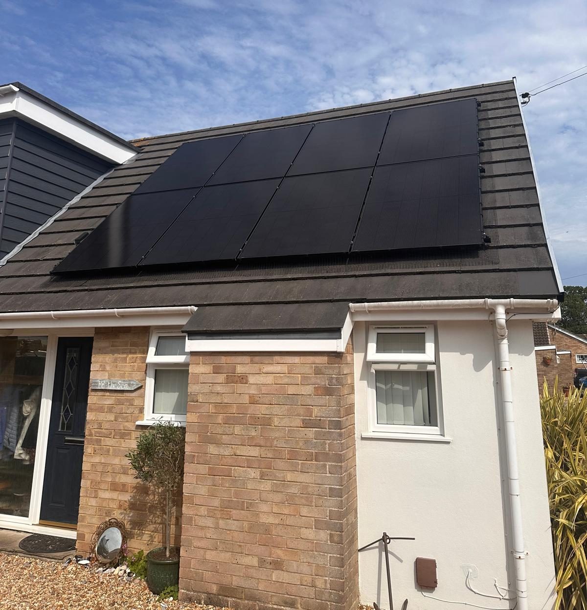 Solar panel installation on a home in Christchurch